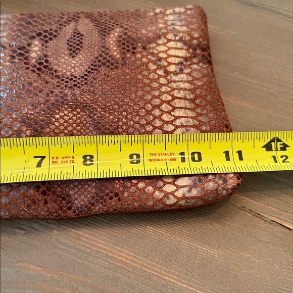 MOLLY G Genuine Leather Snakeskin Clutch